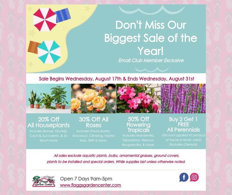 Sales & Events at Flagg's Garden Center in Moorestown, NJ